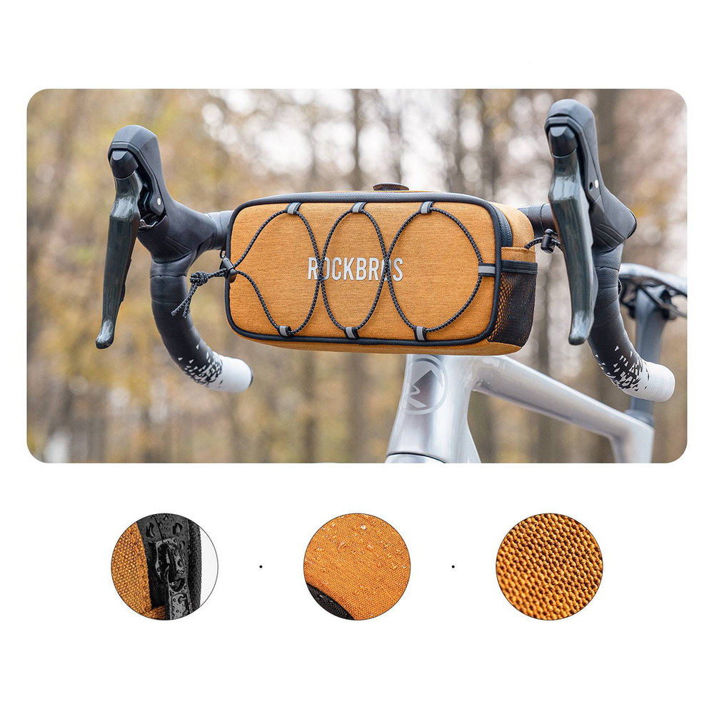 Rockbros TL001 ROAD TO SKY 1.9L Handlebar Bike Bag Waterproof - Orange_1