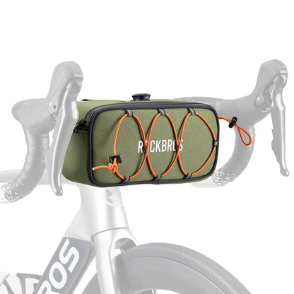 Rockbros TL001 ROAD TO SKY 1.9L Waterproof Handlebar Bike Bag - Green_0