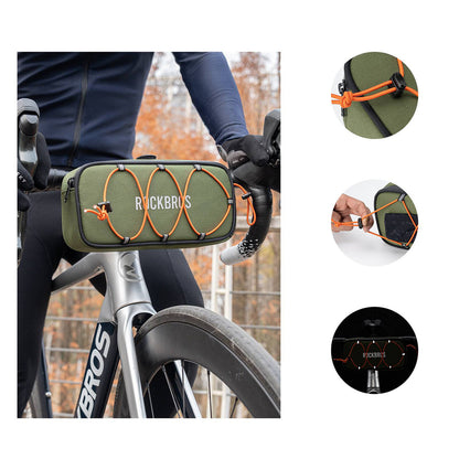 Rockbros TL001 ROAD TO SKY 1.9L Waterproof Handlebar Bike Bag - Green_3