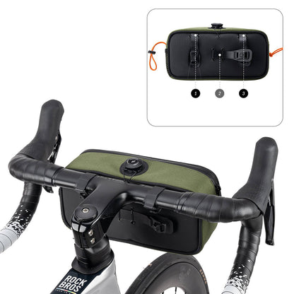 Rockbros TL001 ROAD TO SKY 1.9L Waterproof Handlebar Bike Bag - Green_5