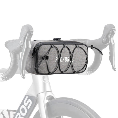 Rockbros TL001 ROAD TO SKY 1.9L Waterproof Handlebar Bike Bag - Gray_0