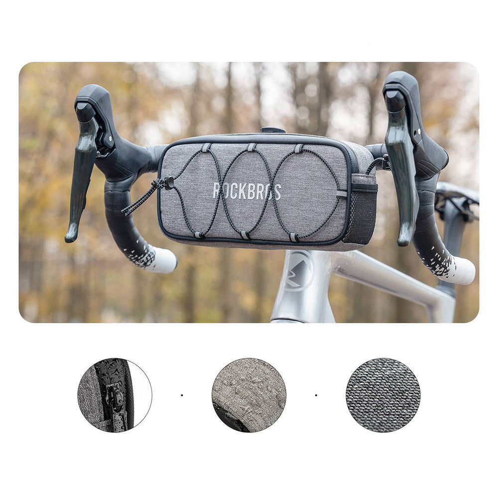 Rockbros TL001 ROAD TO SKY 1.9L Waterproof Handlebar Bike Bag - Gray_1