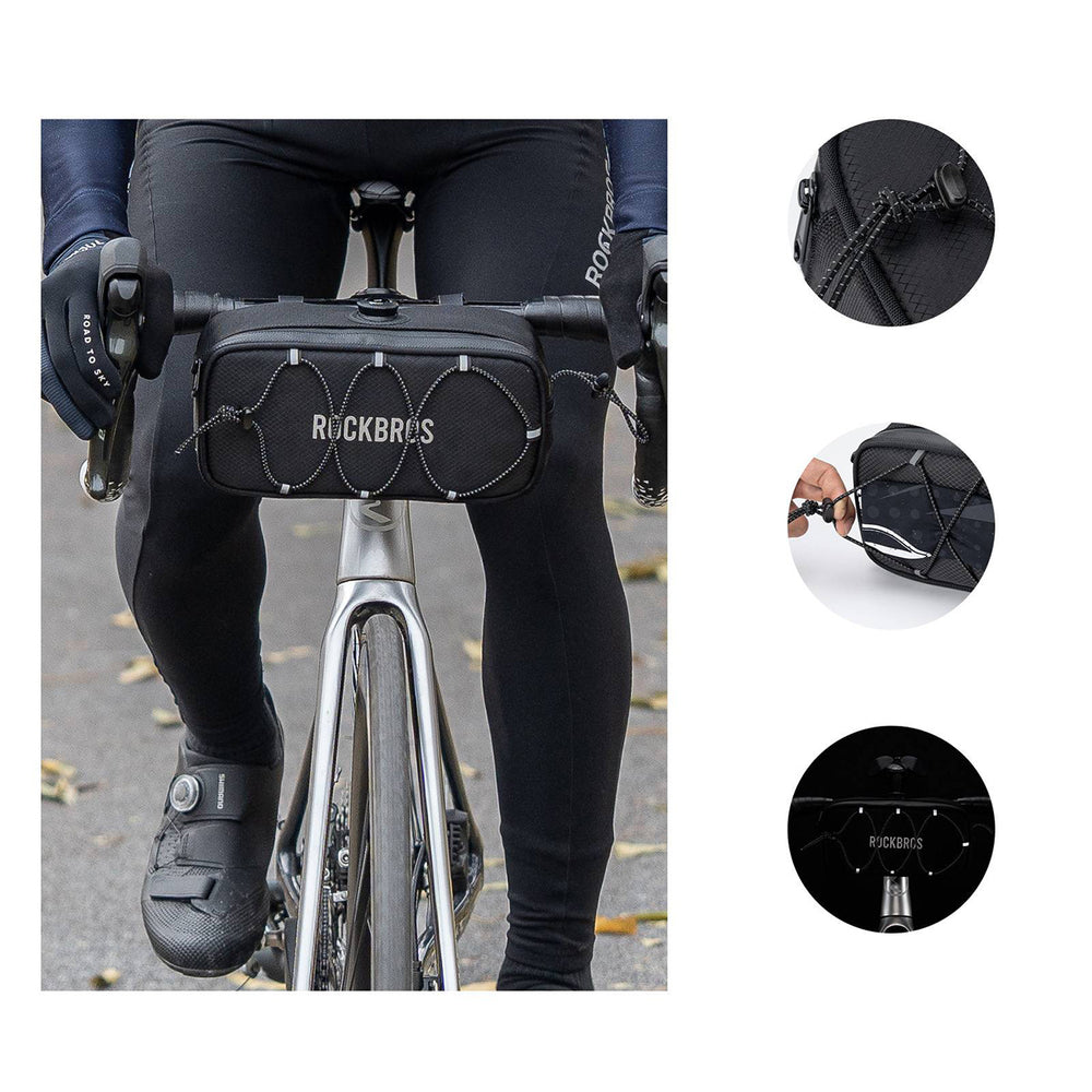 Rockbros TL001 ROAD TO SKY 1.9L Waterproof Handlebar Bike Bag - Black_2