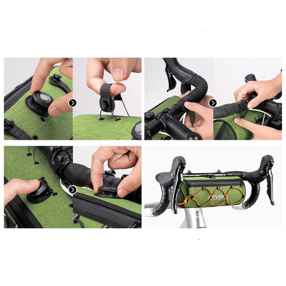 Rockbros TL002 ROAD TO SKY 1.5L Handlebar Bike Bag Waterproof - Green_9