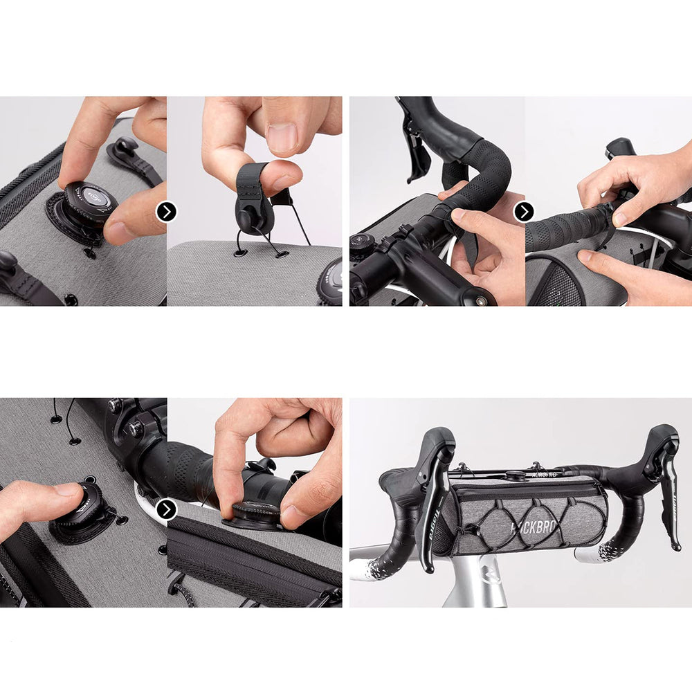 Rockbros TL002 ROAD TO SKY 1.5L Waterproof Handlebar Bike Bag - Gray_9