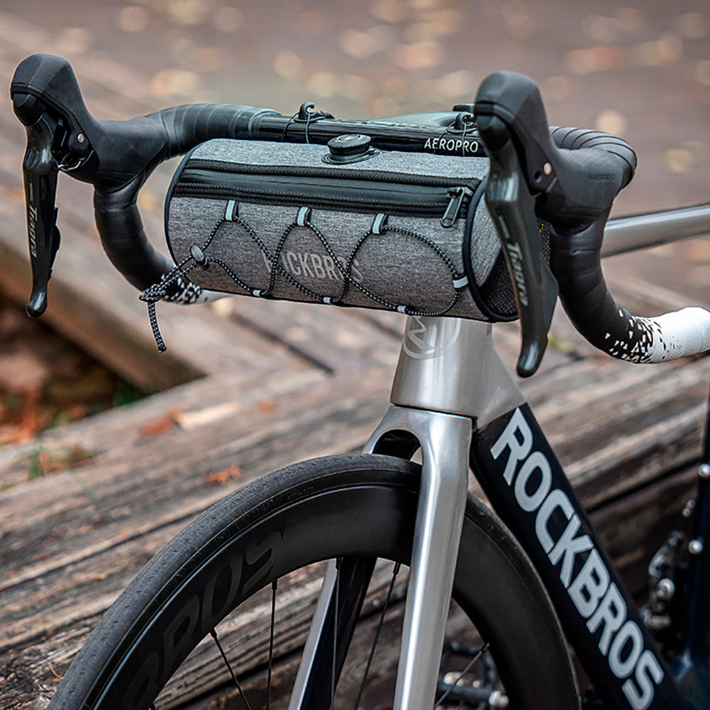 Rockbros TL002 ROAD TO SKY 1.5L Waterproof Handlebar Bike Bag - Gray_4
