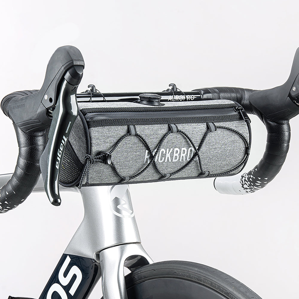 Rockbros TL002 ROAD TO SKY 1.5L Waterproof Handlebar Bike Bag - Gray_2