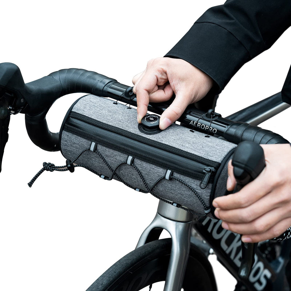 Rockbros TL002 ROAD TO SKY 1.5L Waterproof Handlebar Bike Bag - Gray_5