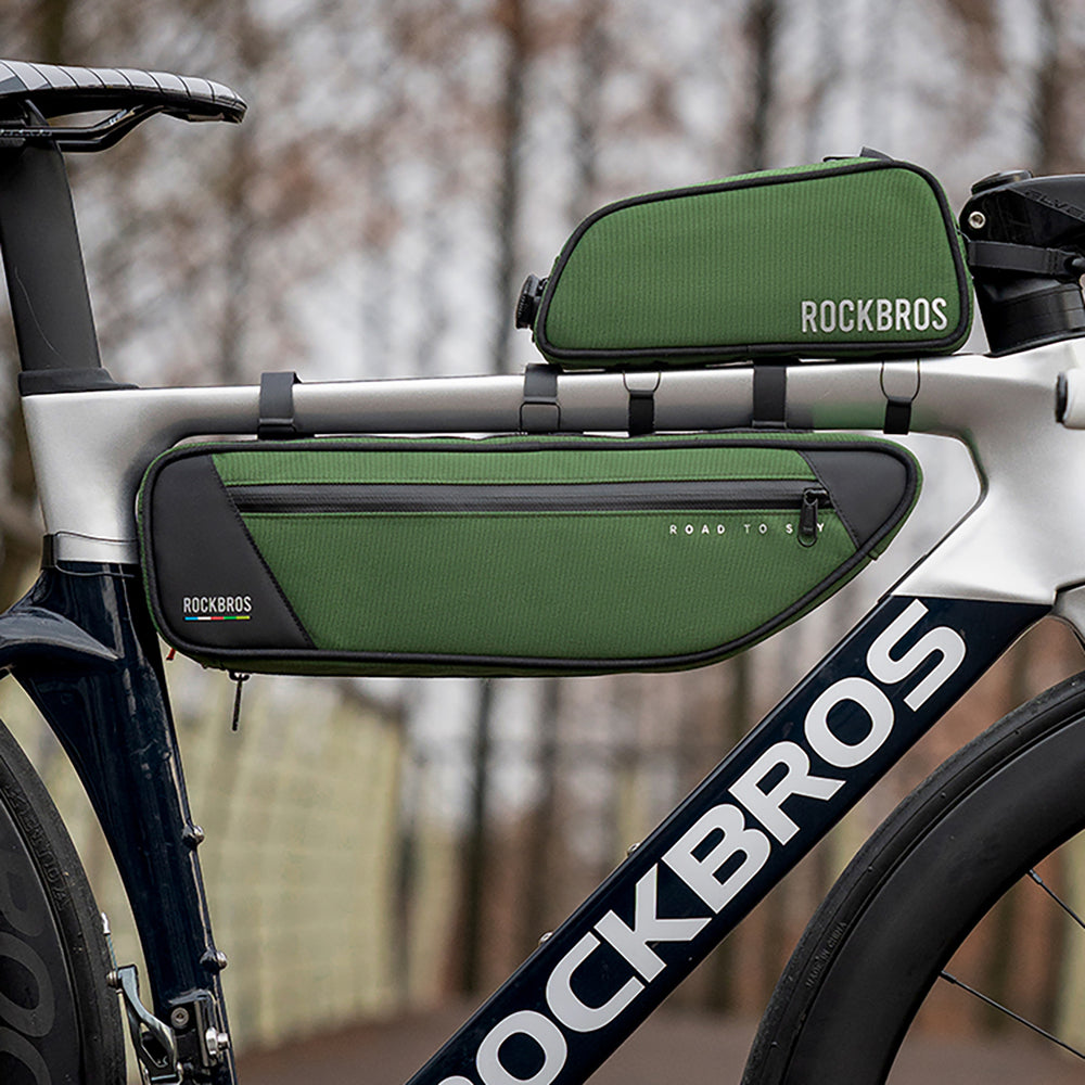 Rockbros TL003 ROAD TO SKY 2L Frame Bag Waterproof - Green_2