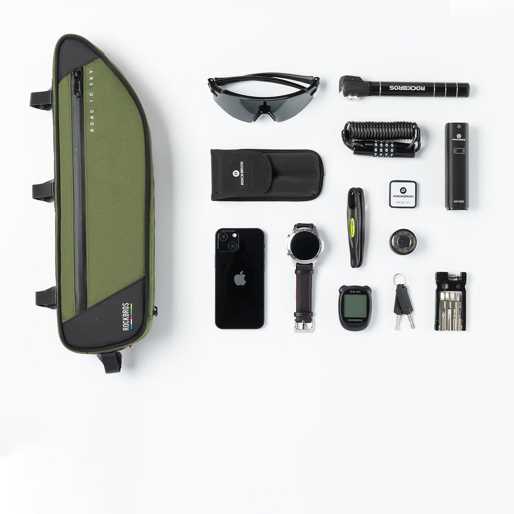 Rockbros TL003 ROAD TO SKY 2L Frame Bag Waterproof - Green_3
