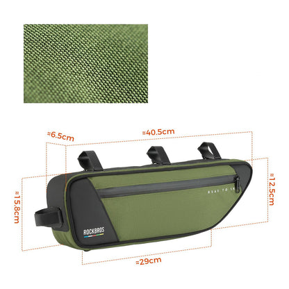 Rockbros TL003 ROAD TO SKY 2L Frame Bag Waterproof - Green_4