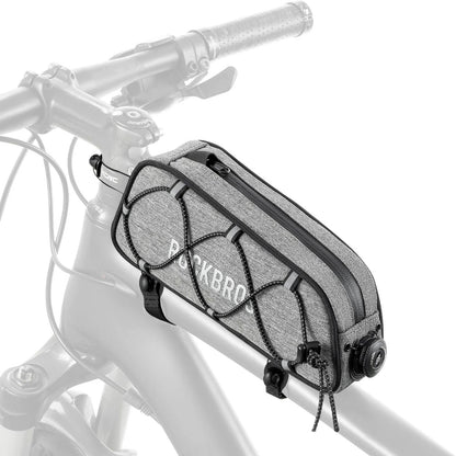 Rockbros TL004 ROAD TO SKY 0.7L Waterproof Frame Bike Bag - Gray_0
