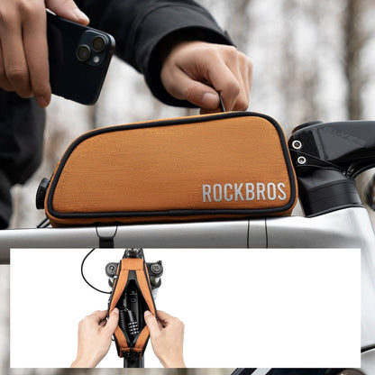 Rockbros TL004 ROAD TO SKY 0.7 l waterproof frame bag - orange_4