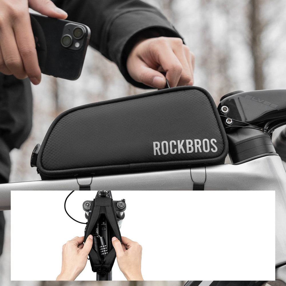Rockbros TL004 ROAD TO SKY 0.7L Waterproof Frame Bike Bag - Black_4