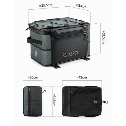 Rockbros A30 ROAD TO SKY Foldable Bike Bag for Trunk 15-30L - Gray_12