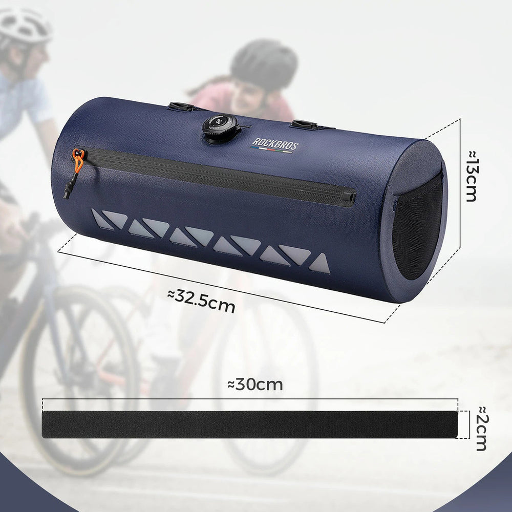 Rockbros AS-144 ROAD TO SKY handlebar bicycle bag, waterproof, 4 l - blue_5