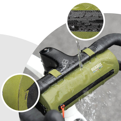 Rockbros AS-145 ROAD TO SKY handlebar bicycle bag, waterproof, 2 l - green_2