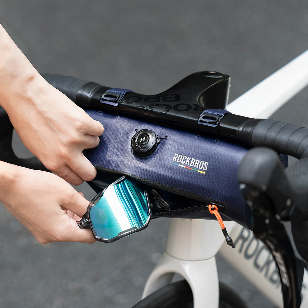Rockbros AS-143 ROAD TO SKY handlebar bicycle bag waterproof 2 l - blue_2