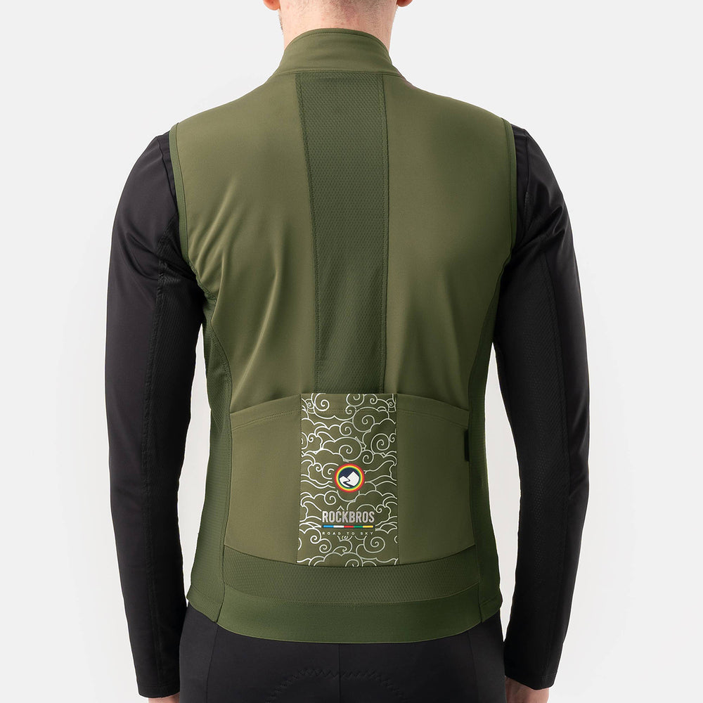 Rockbros TLMJ002 ROAD TO SKY insulated windproof vest S - green_5
