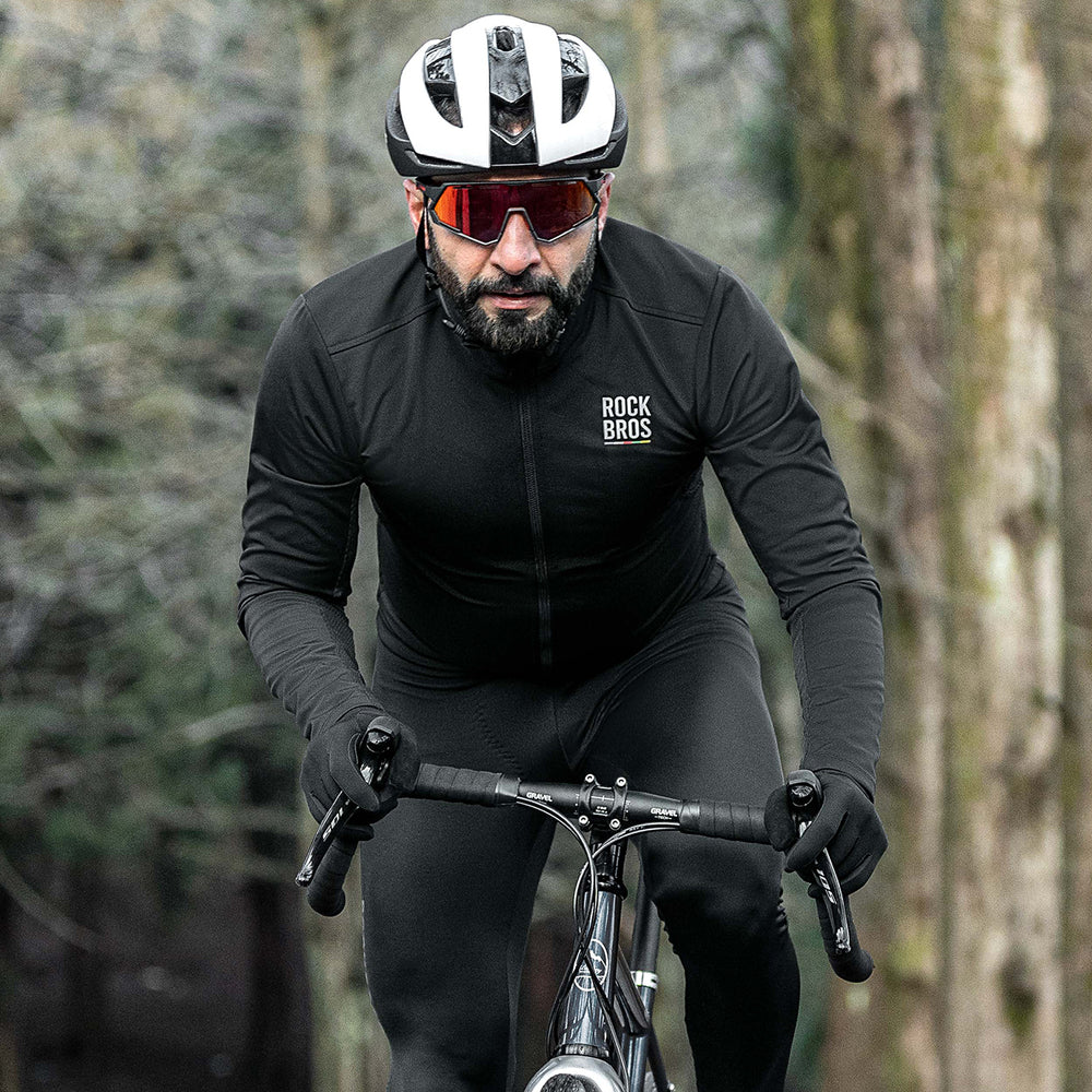 Rockbros TLWT001 ROAD TO SKY windproof insulated cycling jersey S - black_4