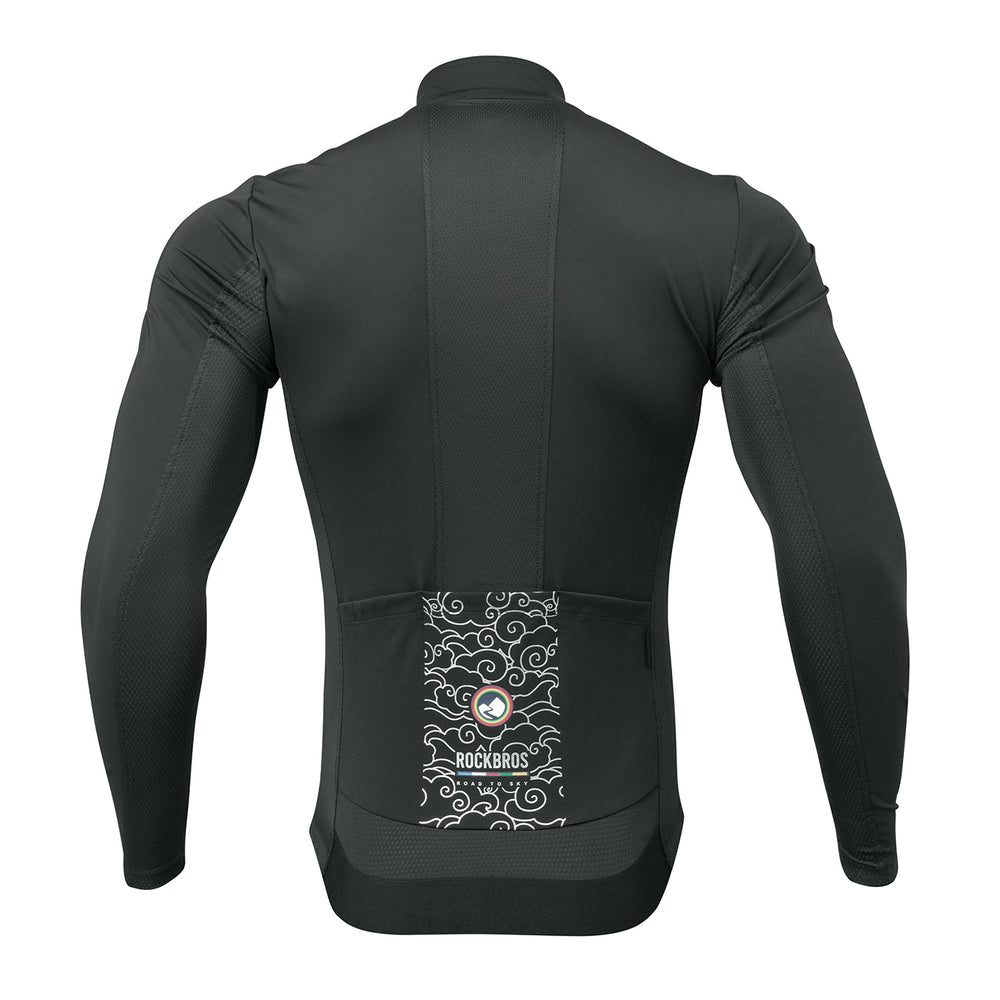 Rockbros TLWT001 ROAD TO SKY windproof insulated cycling jersey L - black_1
