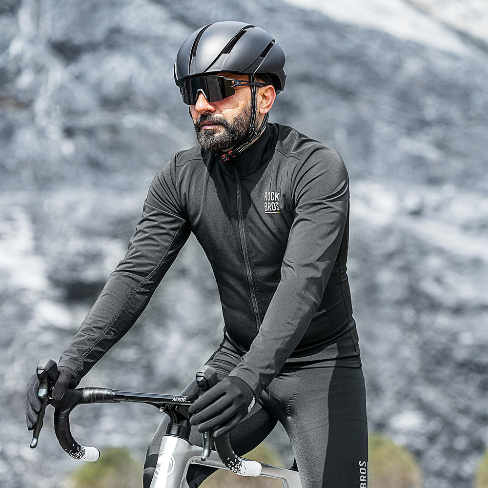 Rockbros TLWT001 ROAD TO SKY windproof insulated cycling jersey L - black_5