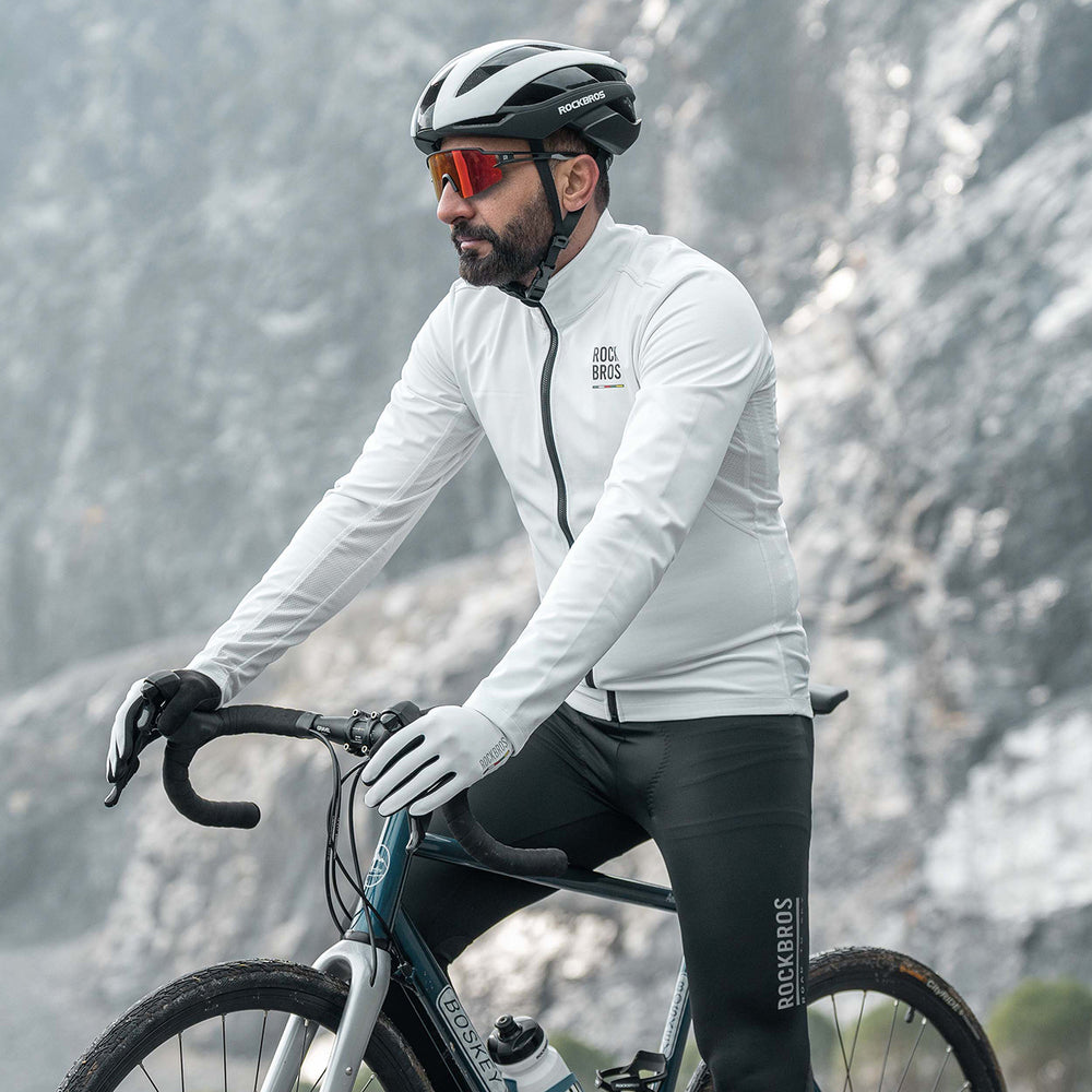 Rockbrs TLWT001 ROAD TO SKY cycling sweatshirt, windproof, insulated, S - white_2