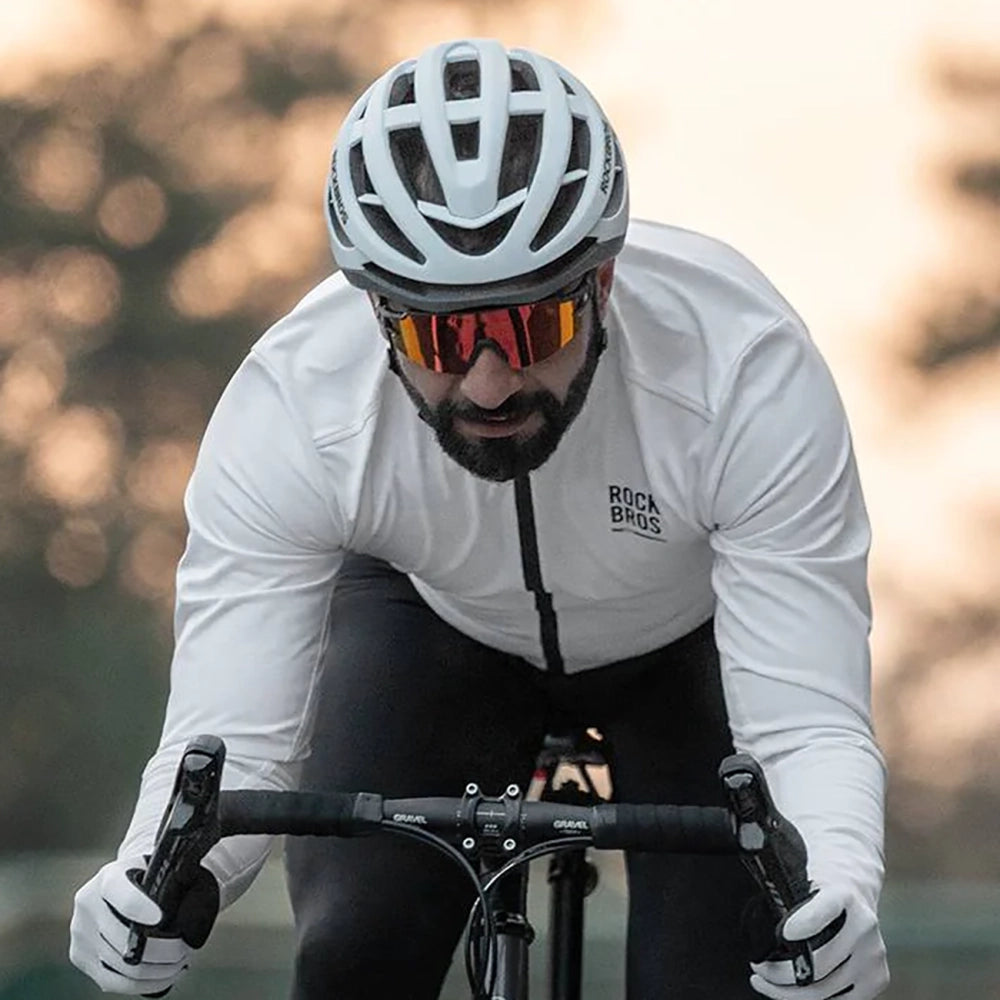 Rockbrs TLWT001 ROAD TO SKY cycling sweatshirt, windproof, insulated, S - white_3