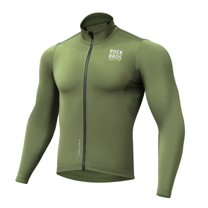 Rockbros TLWT001 ROAD TO SKY windproof insulated cycling jersey L - green_0