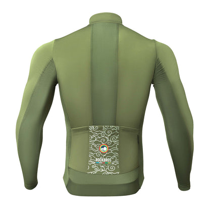 Rockbros TLWT001 ROAD TO SKY windproof insulated cycling jersey L - green_1