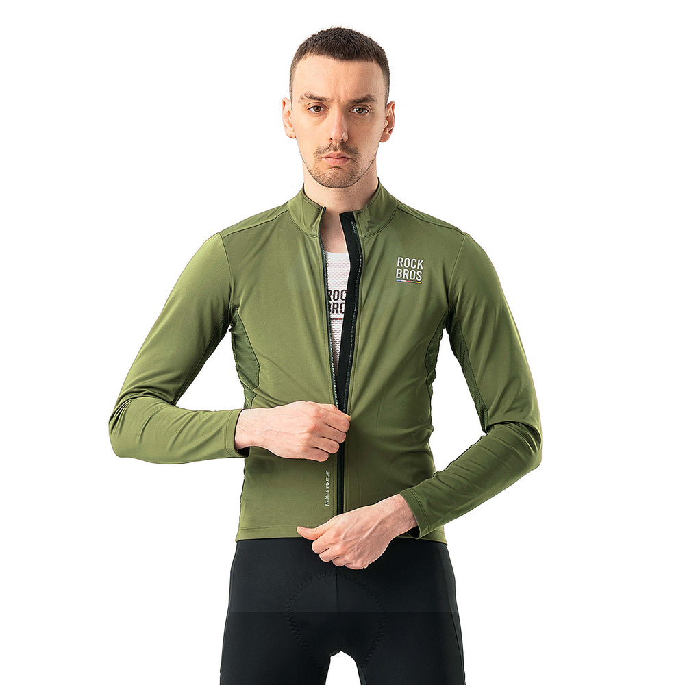 Rockbros TLWT001 ROAD TO SKY windproof insulated cycling jersey L - green_2