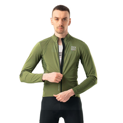 Rockbros TLWT001 ROAD TO SKY windproof insulated cycling jersey L - green_2