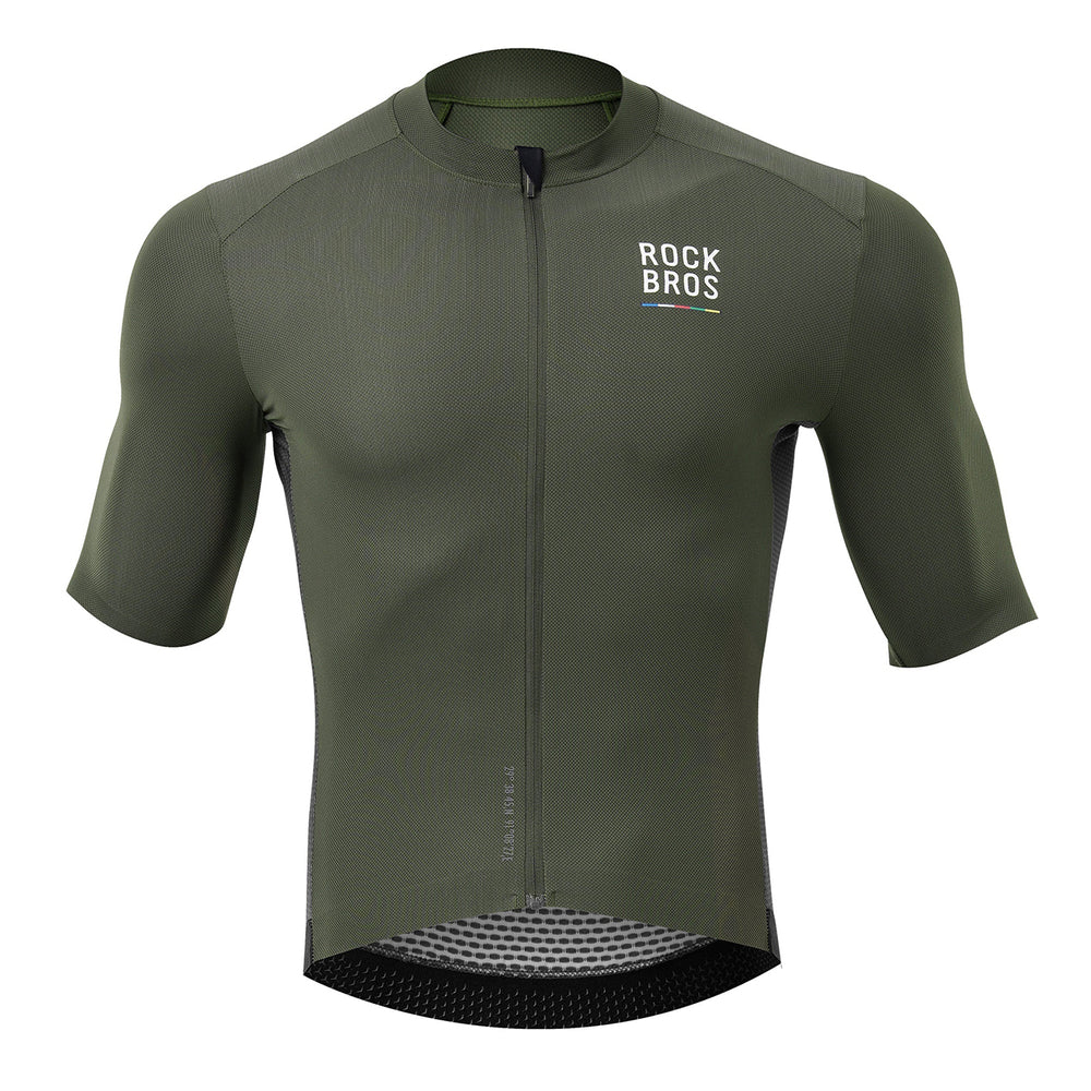 Rockbros 15220004004 ROAD TO SKY men's cycling jersey short sleeve L - green_1
