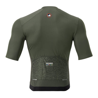 Rockbros 15220004004 ROAD TO SKY men's cycling jersey short sleeve L - green_2
