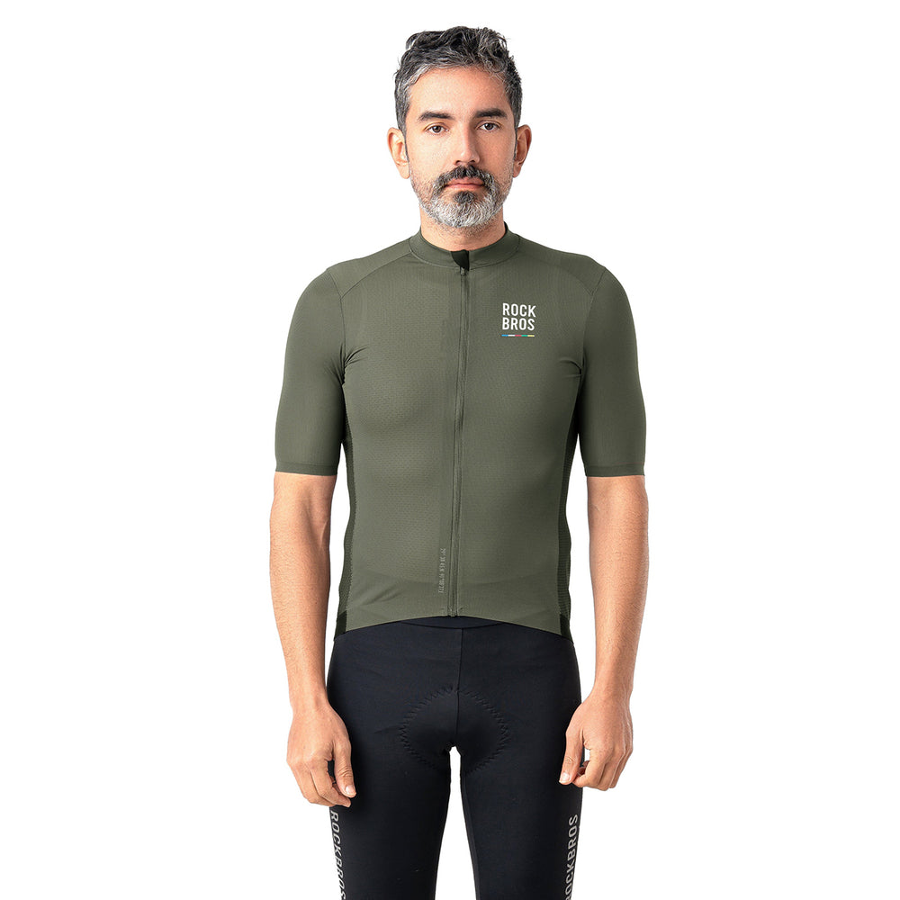 Rockbros 15220004004 ROAD TO SKY men's cycling jersey short sleeve L - green_3