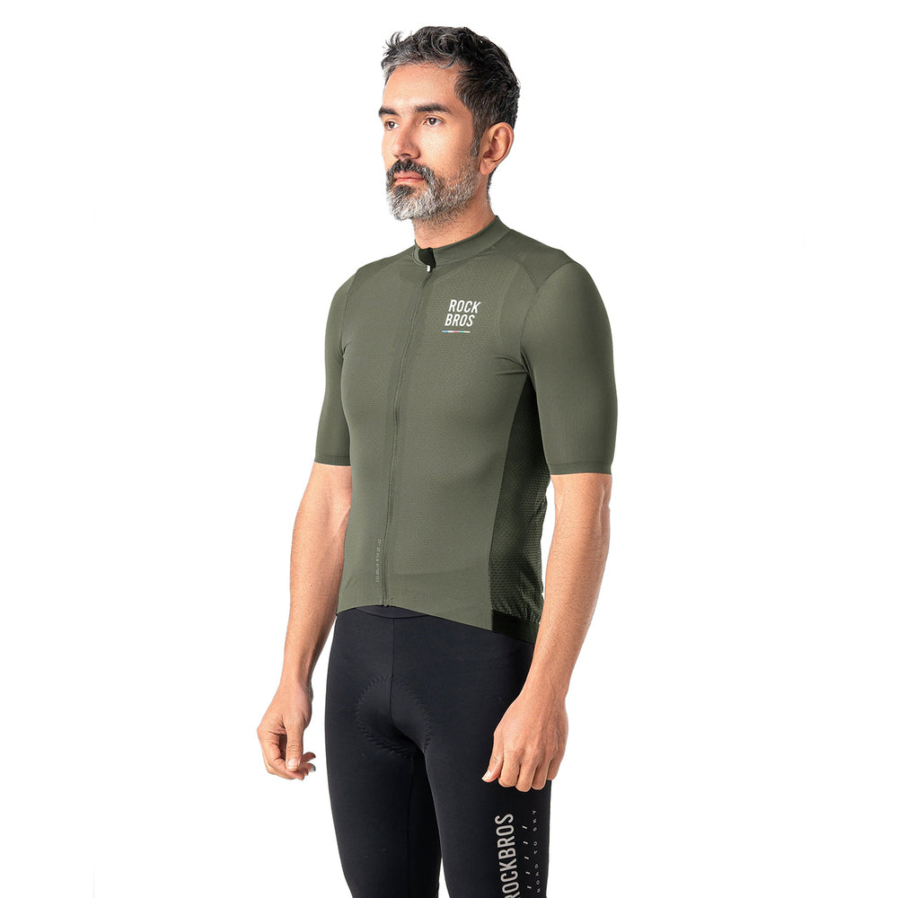 Rockbros 15220004004 ROAD TO SKY men's cycling jersey short sleeve L - green_6