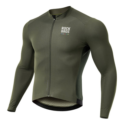 Rockbros 15220003003 ROAD TO SKY men's cycling jersey long sleeve M - green_0