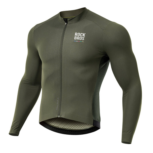 Rockbros 15220003003 ROAD TO SKY men's cycling jersey long sleeve M - green_0