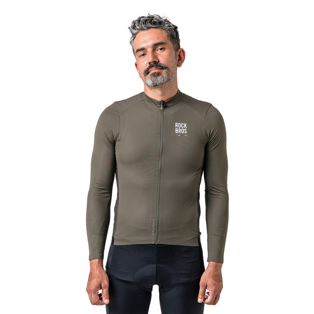 Rockbros 15220003003 ROAD TO SKY men's cycling jersey long sleeve M - green_3