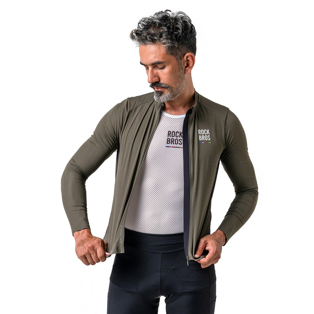 Rockbros 15220003003 ROAD TO SKY men's cycling jersey long sleeve M - green_4