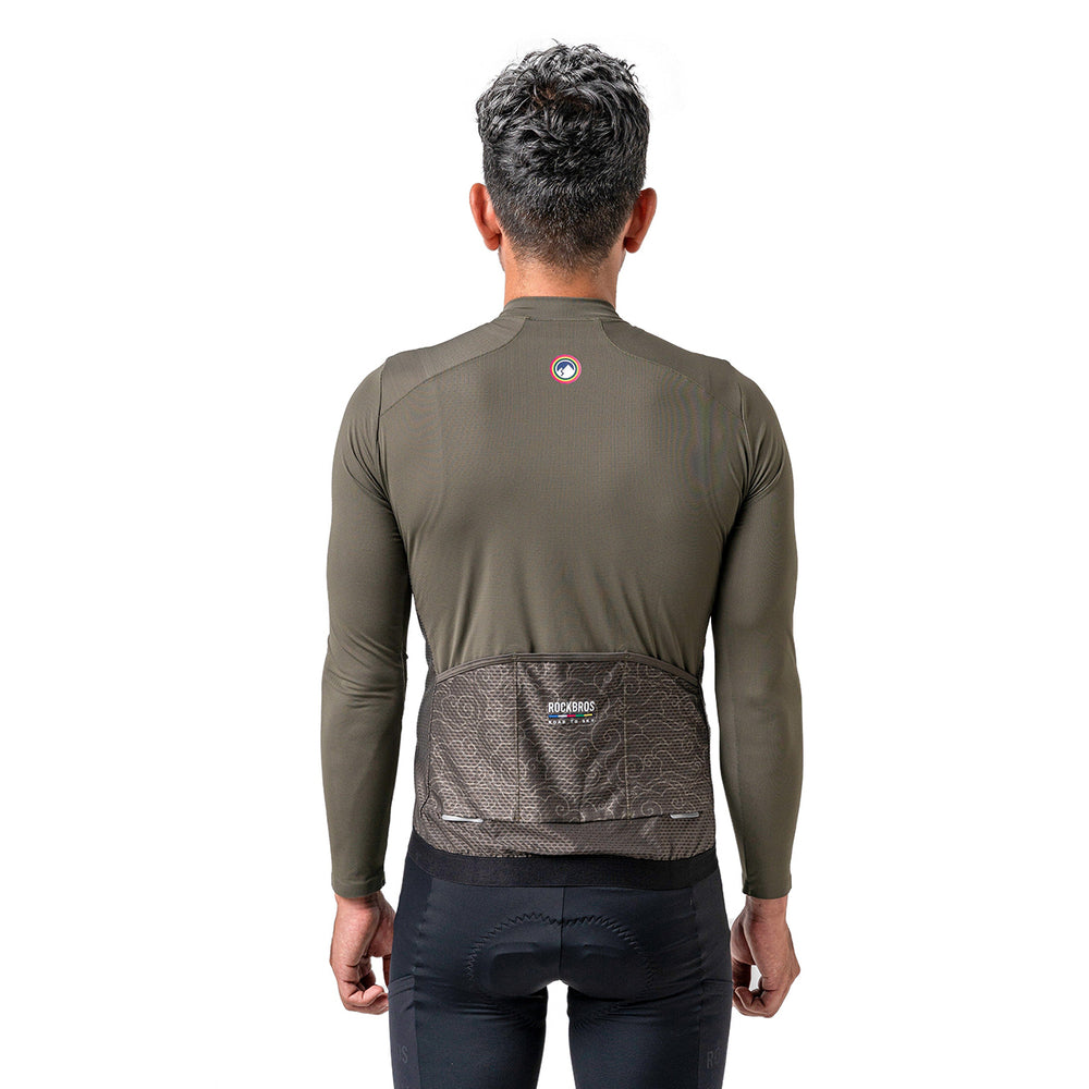 Rockbros 15220003003 ROAD TO SKY men's cycling jersey long sleeve M - green_5
