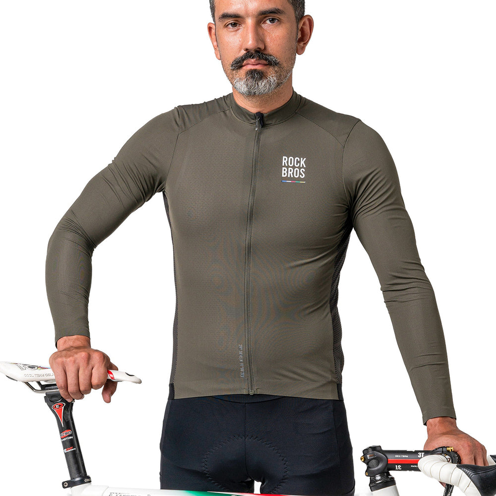 Rockbros 15220003003 ROAD TO SKY men's cycling jersey long sleeve M - green_6