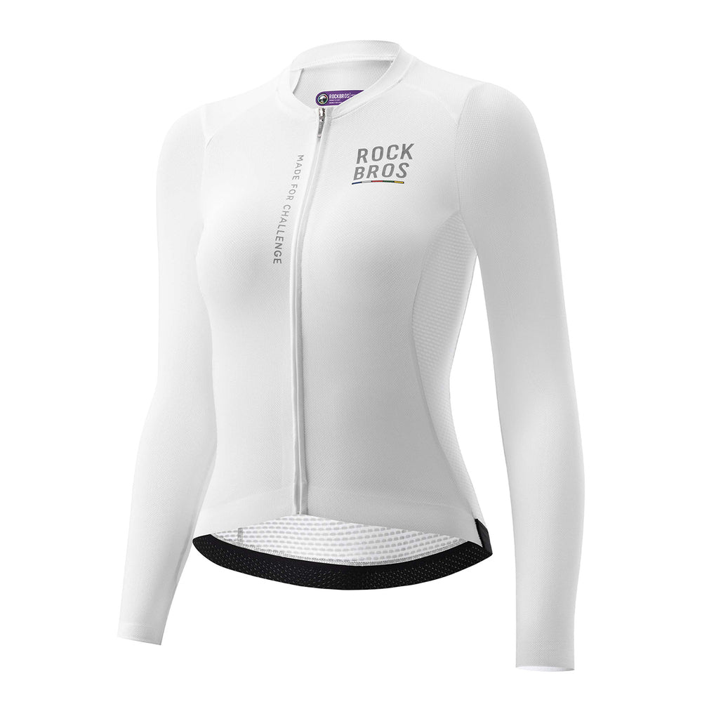 Rockbros 15110012003 ROAD TO SKY women's cycling jersey long sleeve S - white_0
