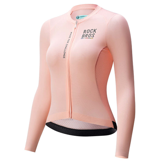 Rockbros 15110012011 ROAD TO SKY women's cycling jersey long sleeve M - pink_0
