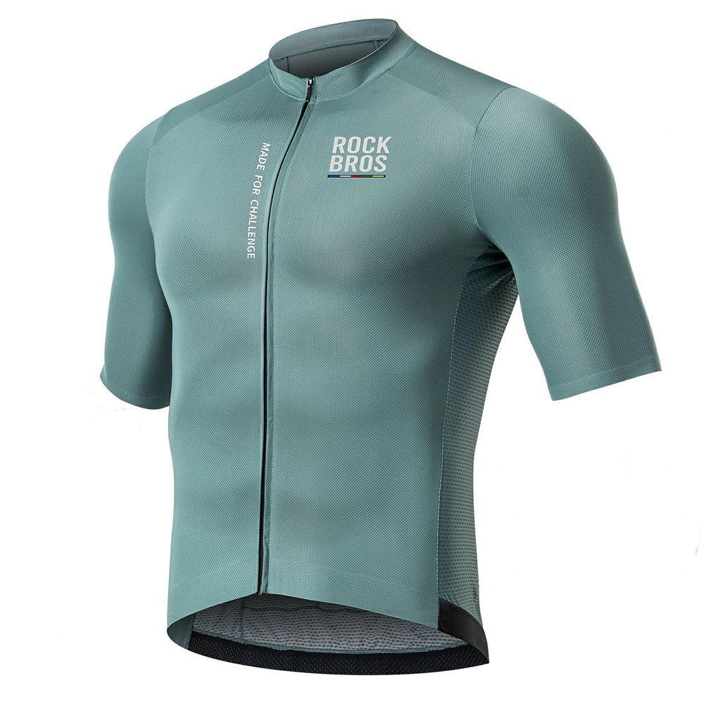 Rockbros 15120014016 ROAD TO SKY men's cycling jersey short sleeve S - gray-blue_0