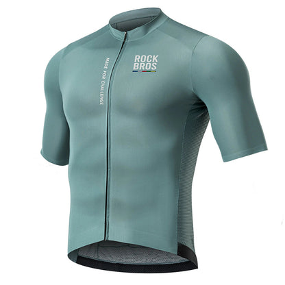 Rockbros 15120014016 ROAD TO SKY men's cycling jersey short sleeve S - gray-blue_0