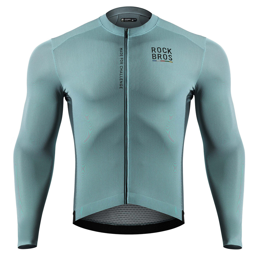 Rockbros 15120015016 ROAD TO SKY men's cycling jersey long sleeve S - gray-blue_0