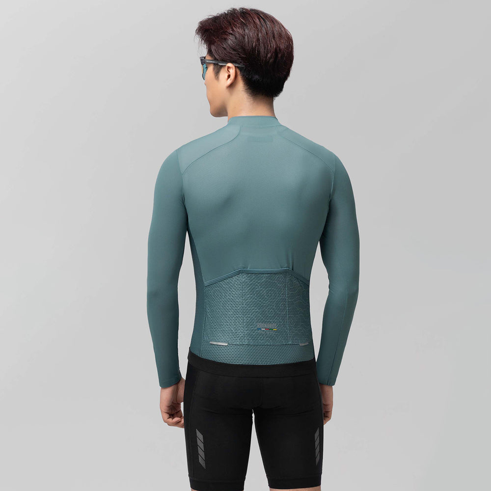 Rockbros 15120015016 ROAD TO SKY men's cycling jersey long sleeve S - gray-blue_1