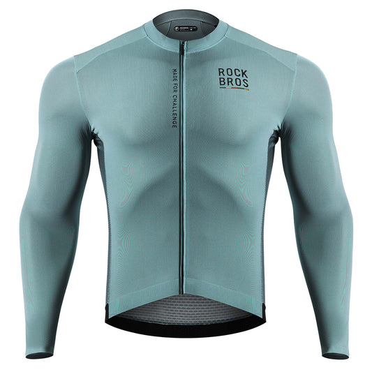 Rockbros 15120015018 ROAD TO SKY men's cycling jersey long sleeve L - gray-blue_0