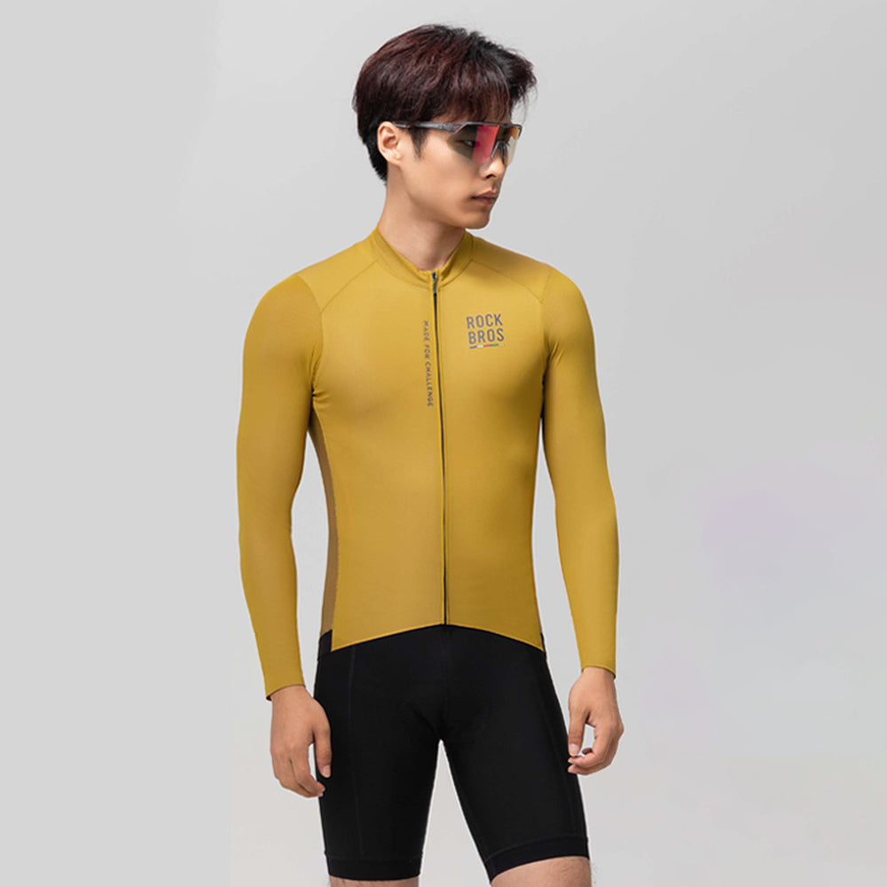 Rockbros 15120015025 ROAD TO SKY men's long sleeve cycling jersey L - yellow_1